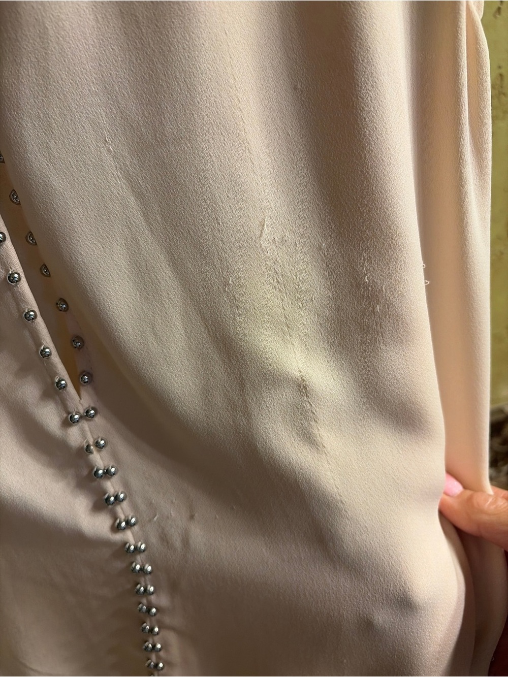 H&M Blush studded Trim Sleeveless Camisole keyhole opening in back size 6 flaws - Picture 6 of 9